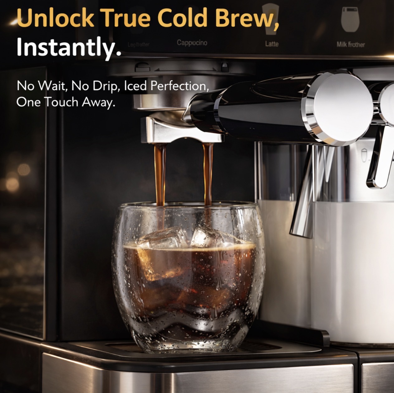 Cold brew extraction with no wait and no drip